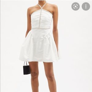 Self Portrait taffeta Diamanté trim mini dress - NWT